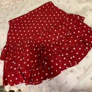 Polka Dot Ruffle Skirt